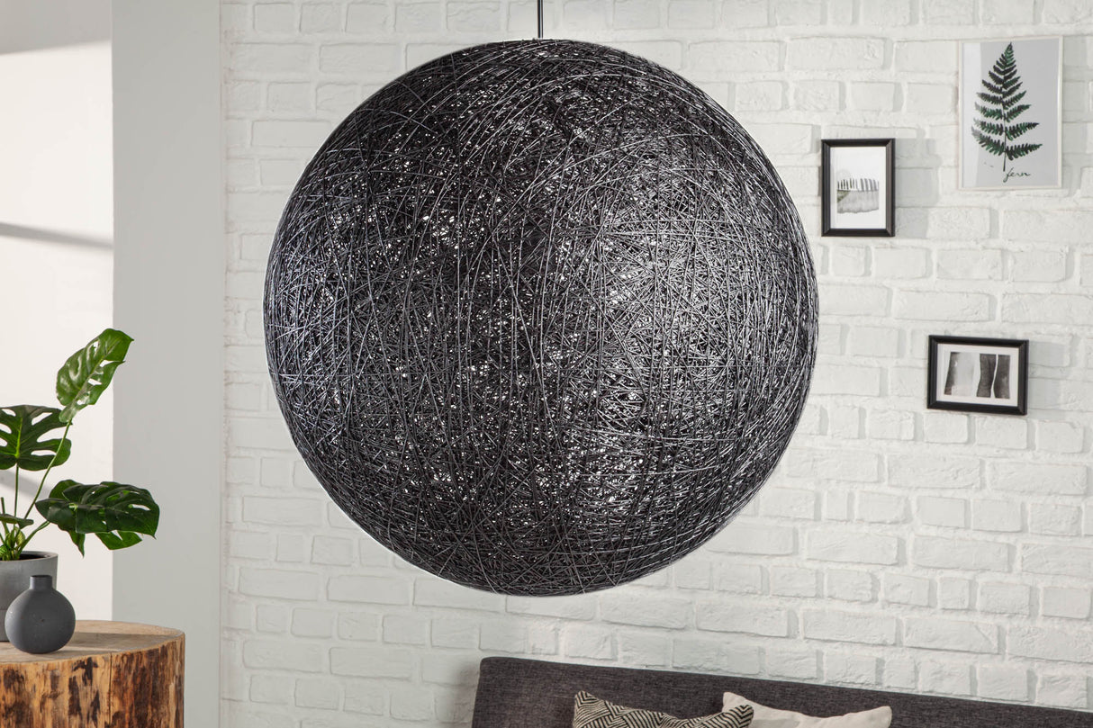 Pendelleuchte COCOONING 60cm schwarzes Abacá