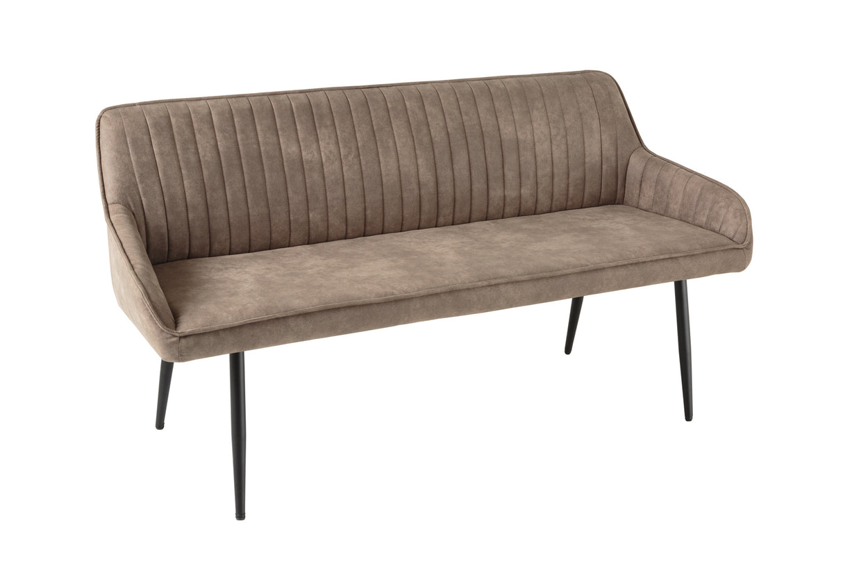Bench TURIN 160cm microfibre taupe