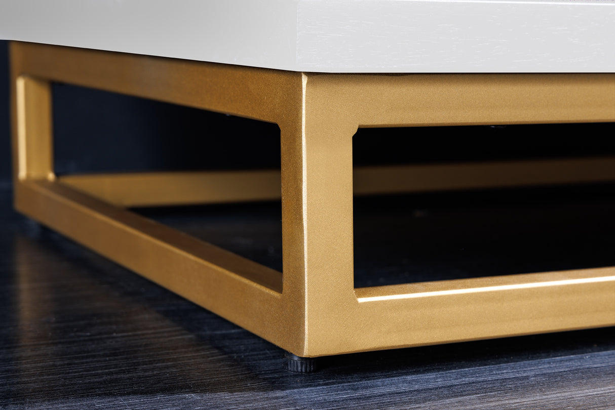 Bar cabinet GOLDEN SUNSET 140cm 3D mango wood white handmade