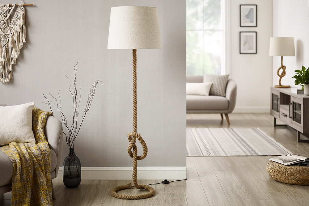Stehlampe SEVEN SEAS 160cm mit authentischem Seil