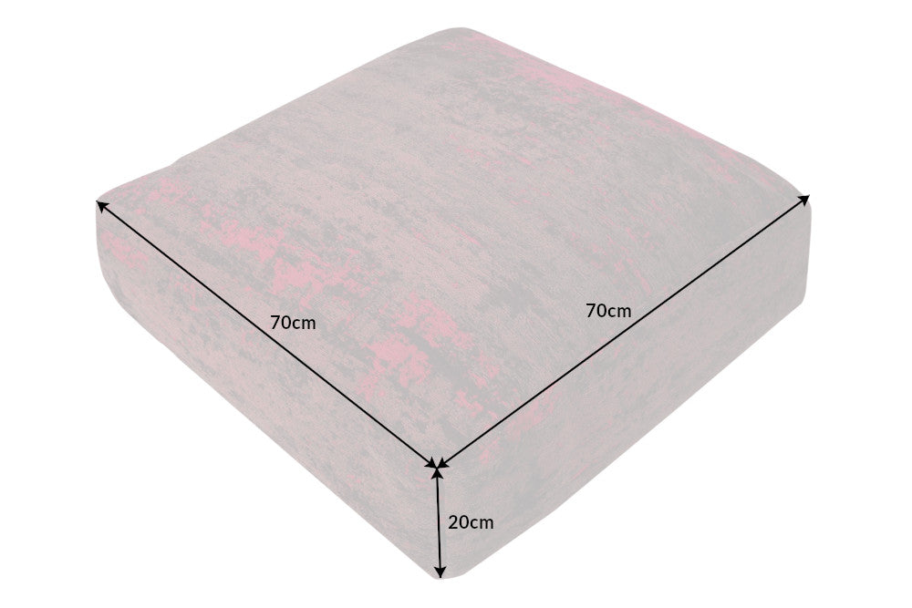 Floor cushion MODERN ART 70cm flat woven fabric dusky pink