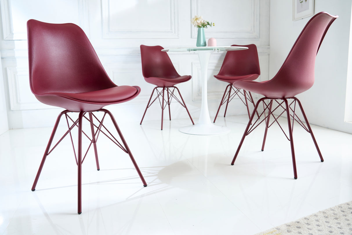Stuhl SCANDINAVIA MASTERPIECE Kunstleder rot