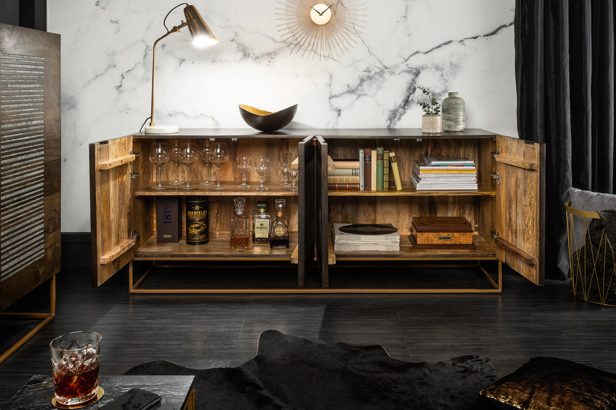 Sideboard ONYX 180cm Achatbesatz Mangoholz
