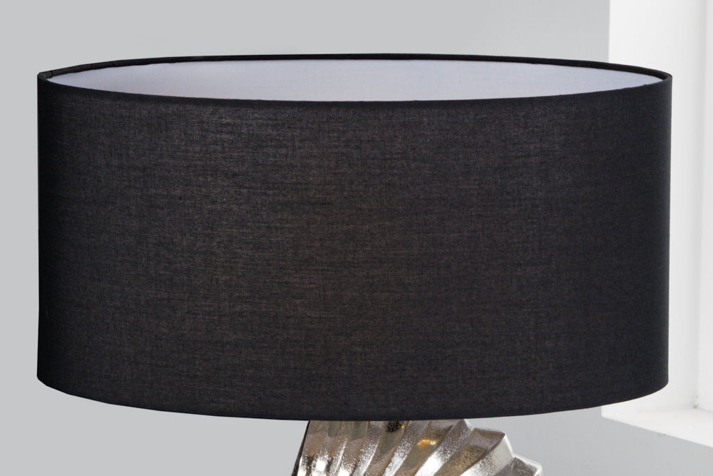 Lampenschirm 50x23x50cm schwarz weiß für Tischlampe