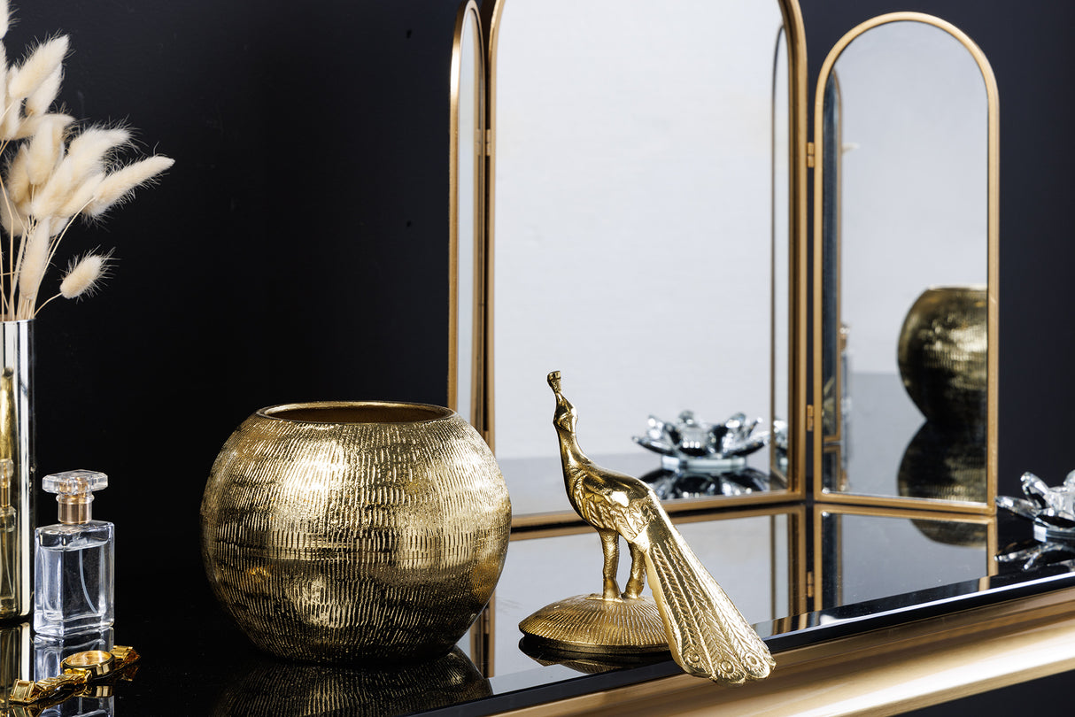 Metalldose WILDLIFE BIRD 30cm antik gold