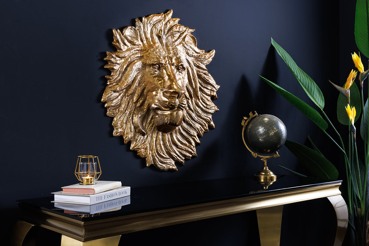 Wanddekoration WILDLIFE LÖWE 60cm gold