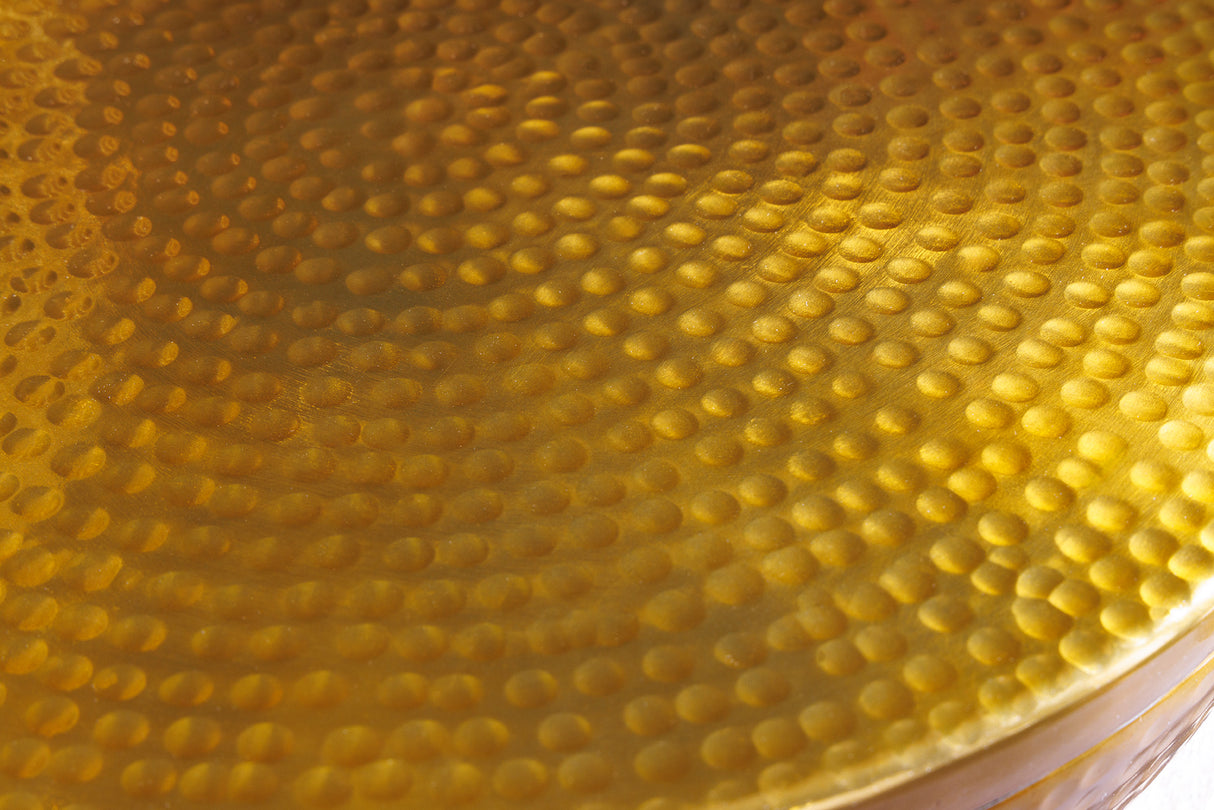 Bowl ORIENT with lid 40cm aluminum gold