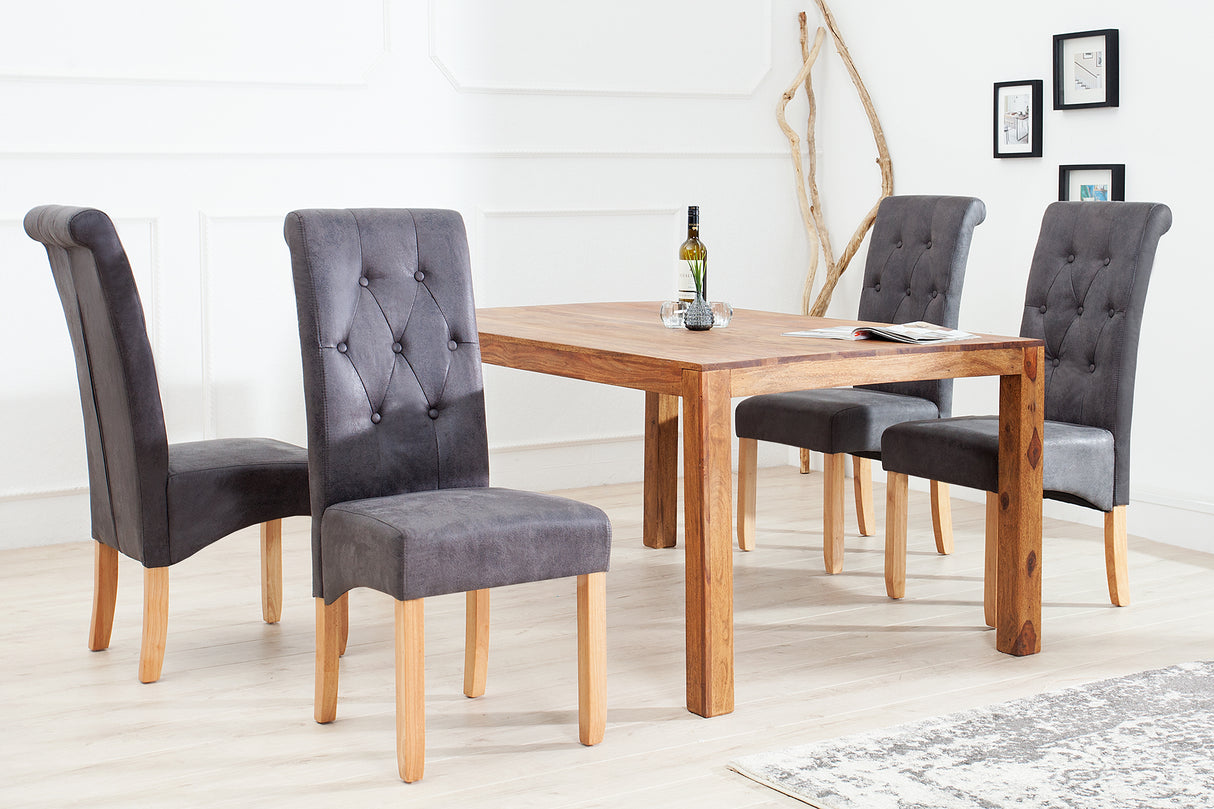 Chair CASA w/ neck roll microfibre antique grey