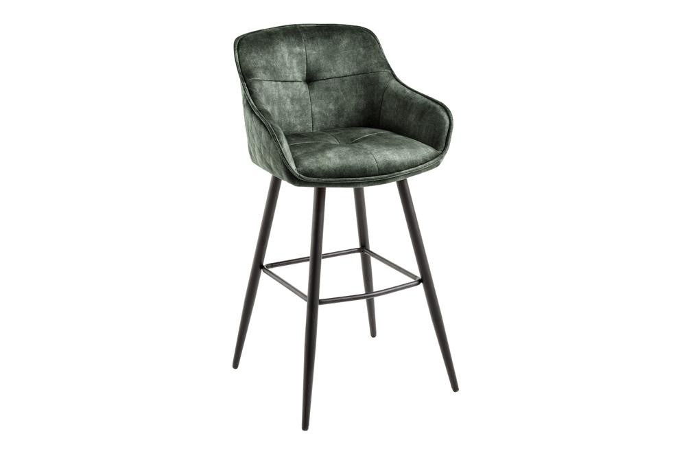 Bar chair EUPHORIA 74cm velvet green
