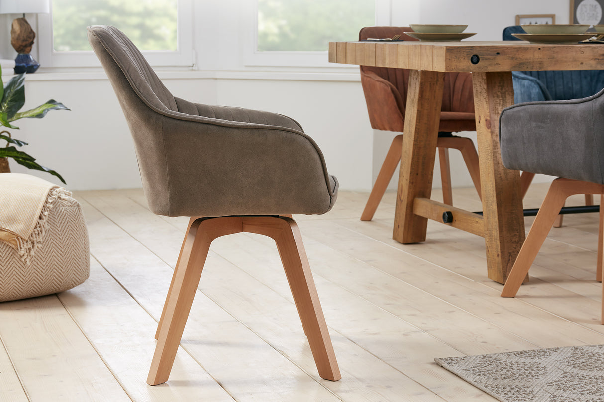 Drehstuhl LIVORNO 180° Mikrofaser taupe