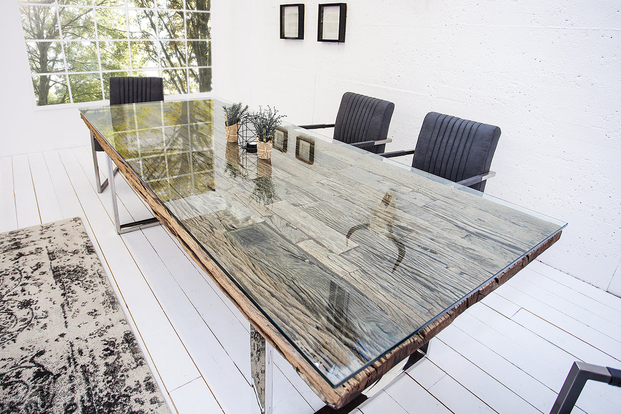 Glass plate 200x100cm for dining tables 12mm tempered glass