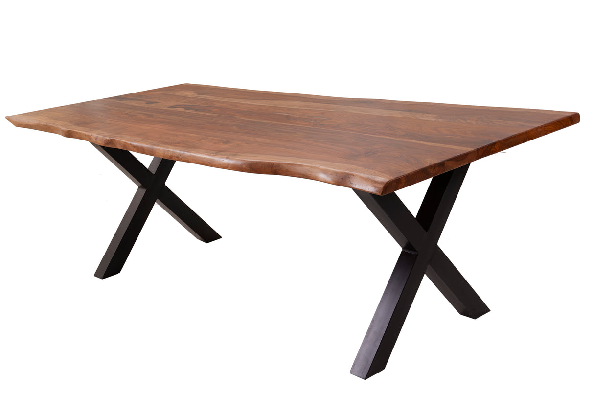 Esstisch AMAZONAS 200cm X-Beine Sheesham Holz natur