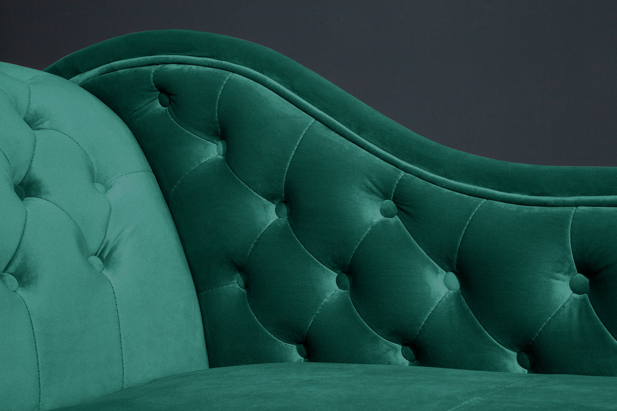 Recamiere CHESTERFIELD 170cm velvet emerald green in baroque style