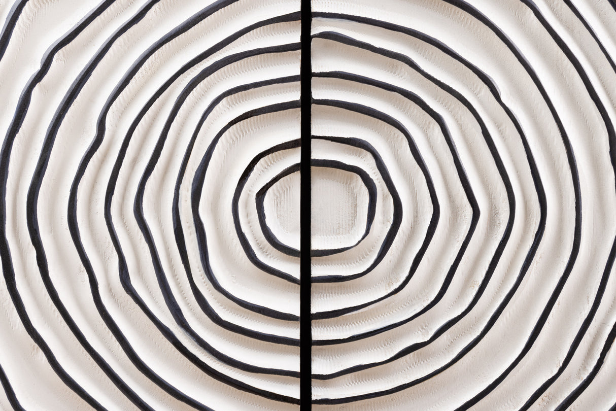 Highboard ZEN CIRCLE 120cm 3D black white