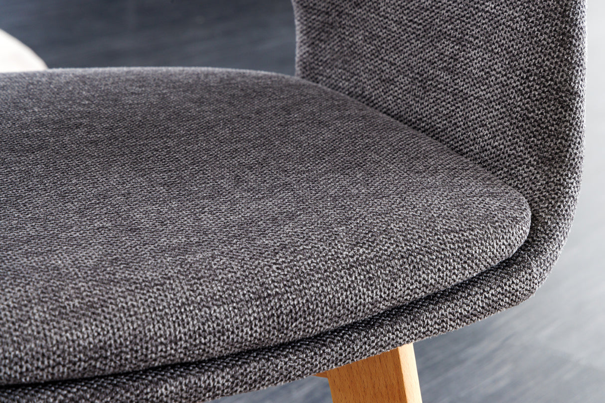 Chair NORDIC STAR textured fabric grey