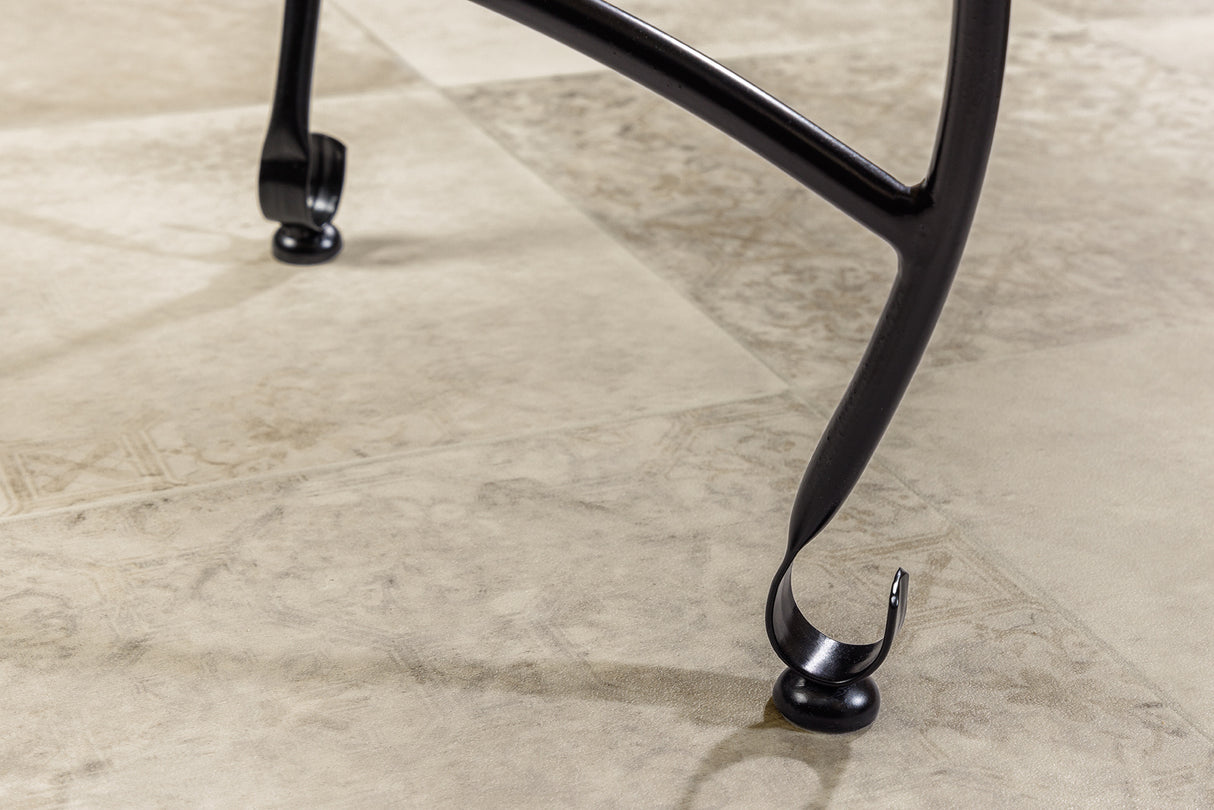 Beistelltisch MARRAKESH 40cm silber Hammerschlag Design abnehmbares Tablett