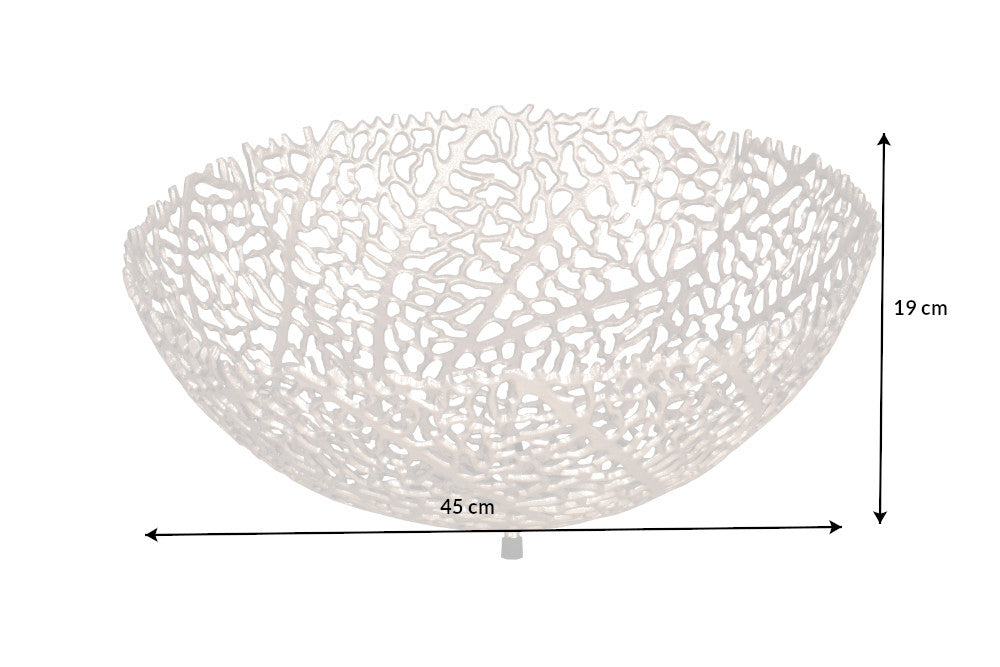 Bowl ABSTRACT LEAF 45cm silver