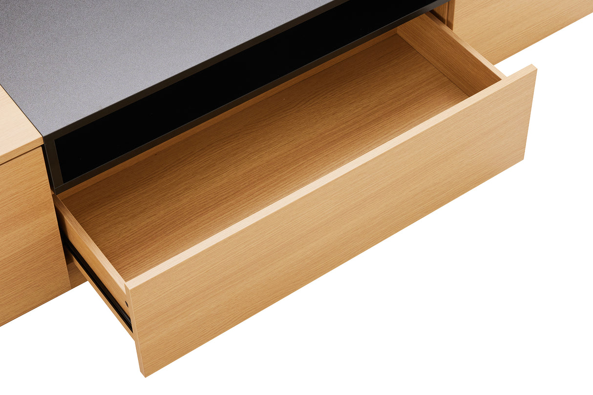 TV-Platte LOFT 160 cm naturschwarz