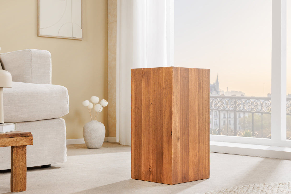 Decoration pillar COLUMNA 50cm acacia natural brown