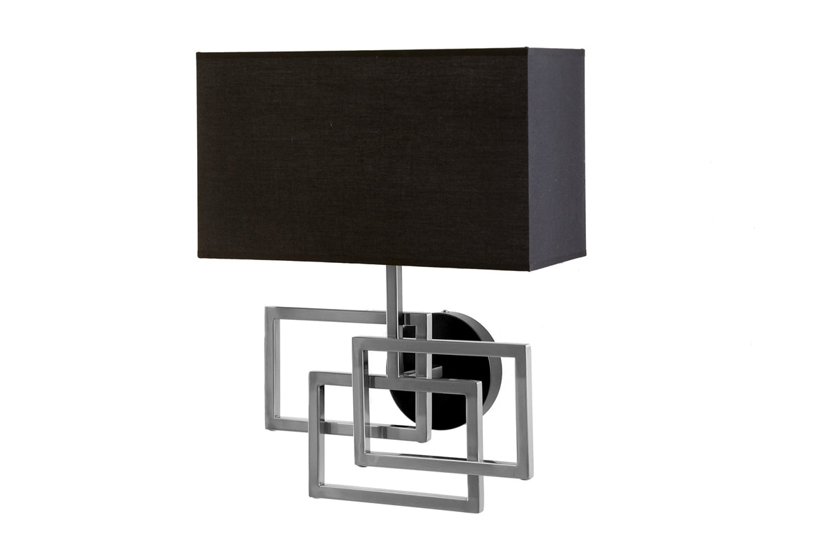 Wall lamp LEONOR silver black shade