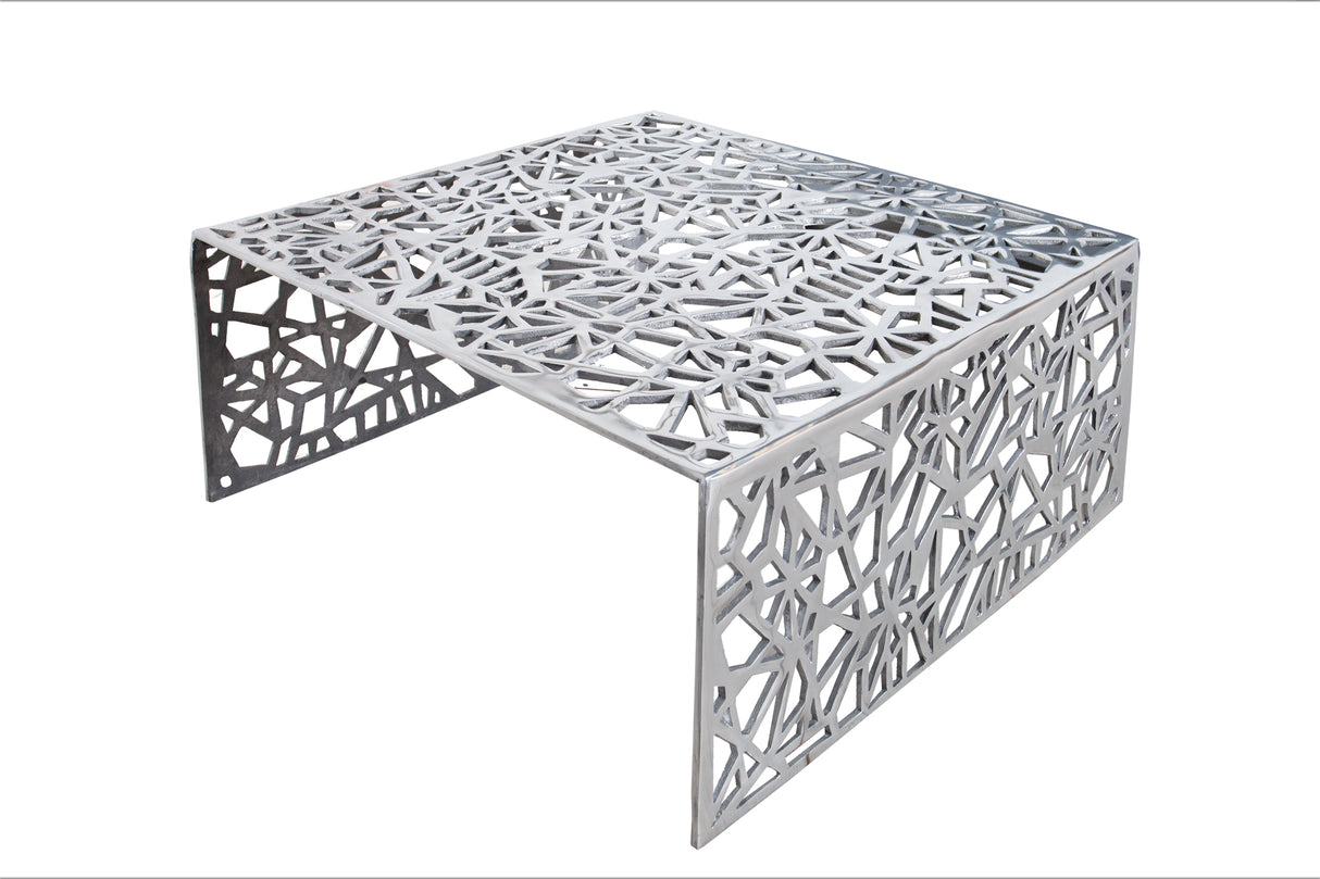 Couchtisch ABSTRACT 60cm silber Aluminium