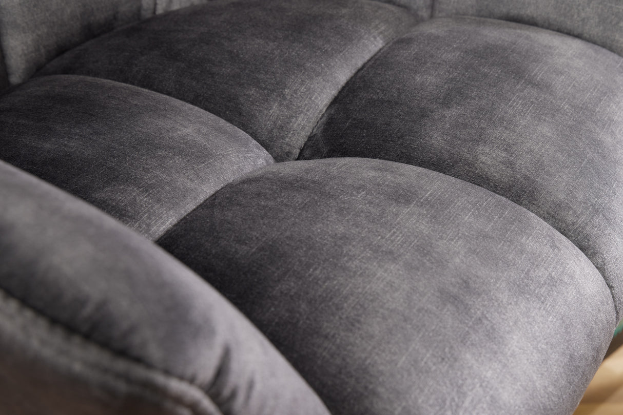 Bar chair PAPILLON 106cm rotatable 180° velvet grey