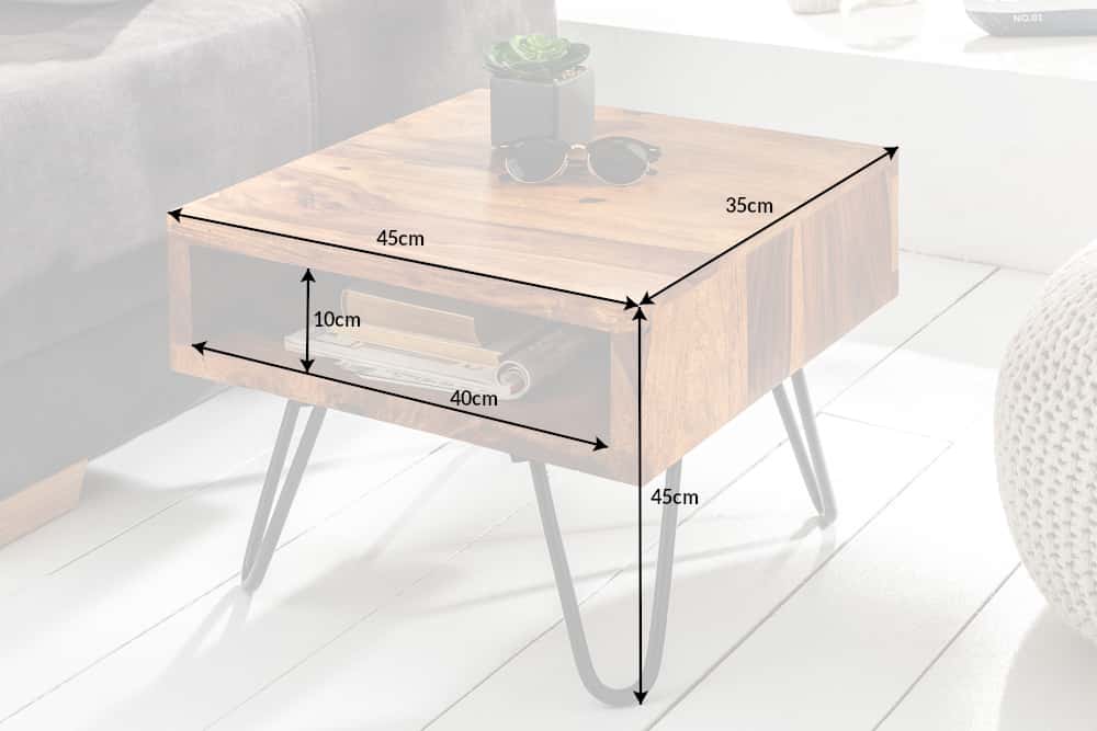 Side table SCORPION 45cm sheesham wood