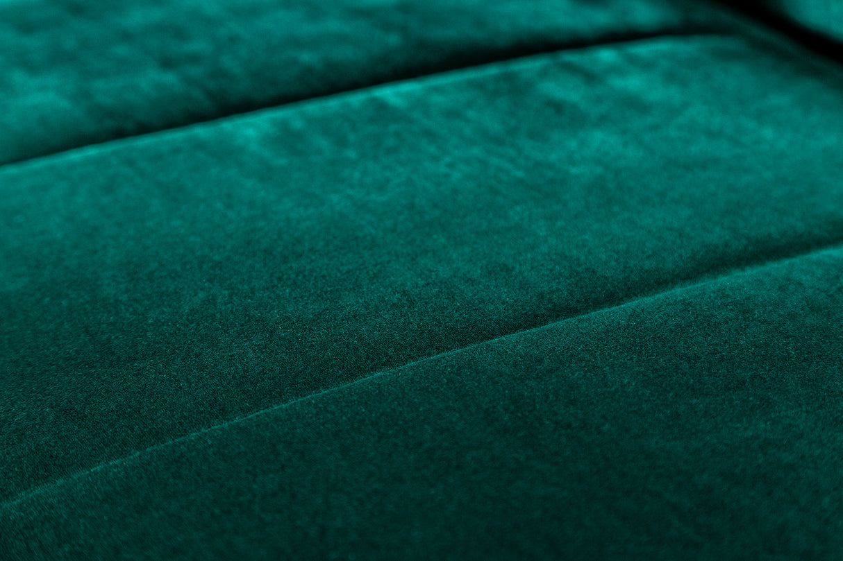 Sofa bed DIVANI 215cm with armrests velvet green