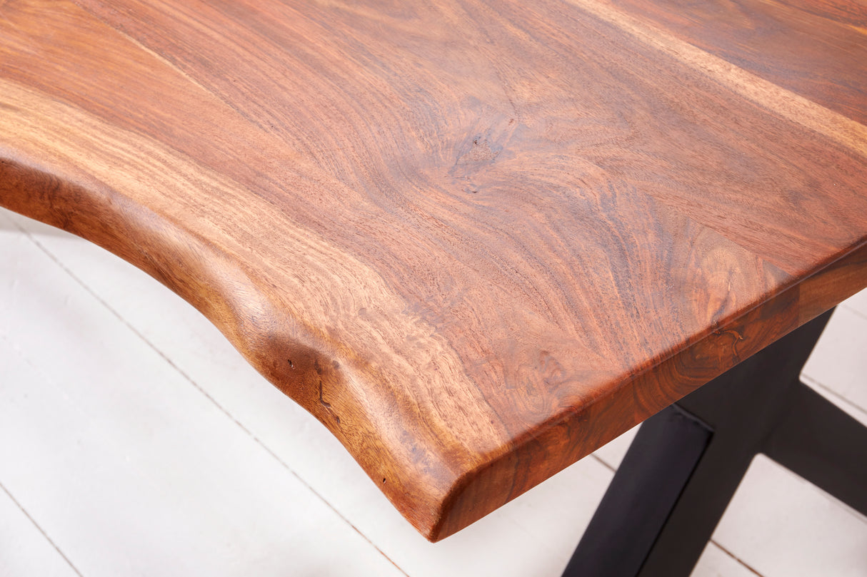 Esstisch AMAZONAS 200cm X-Beine Sheesham Holz natur