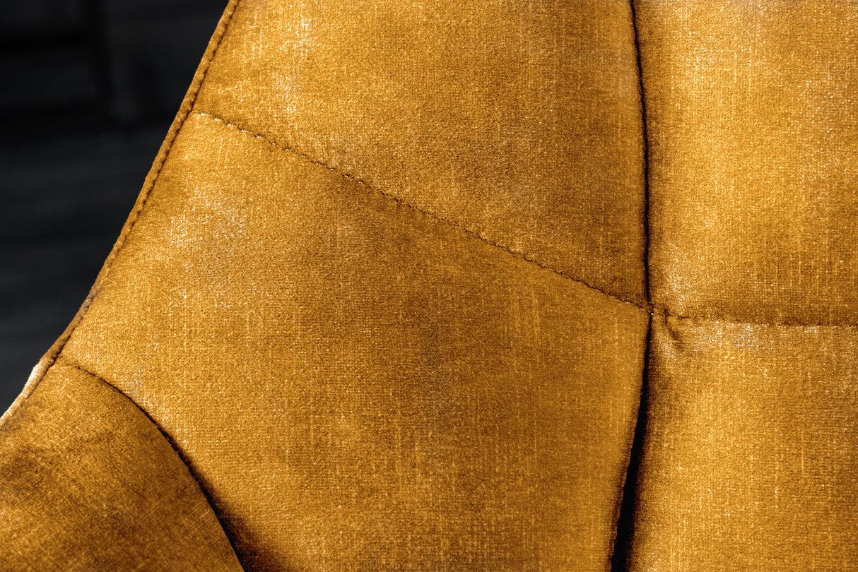 Bench PAPILLON 165cm velvet mustard yellow