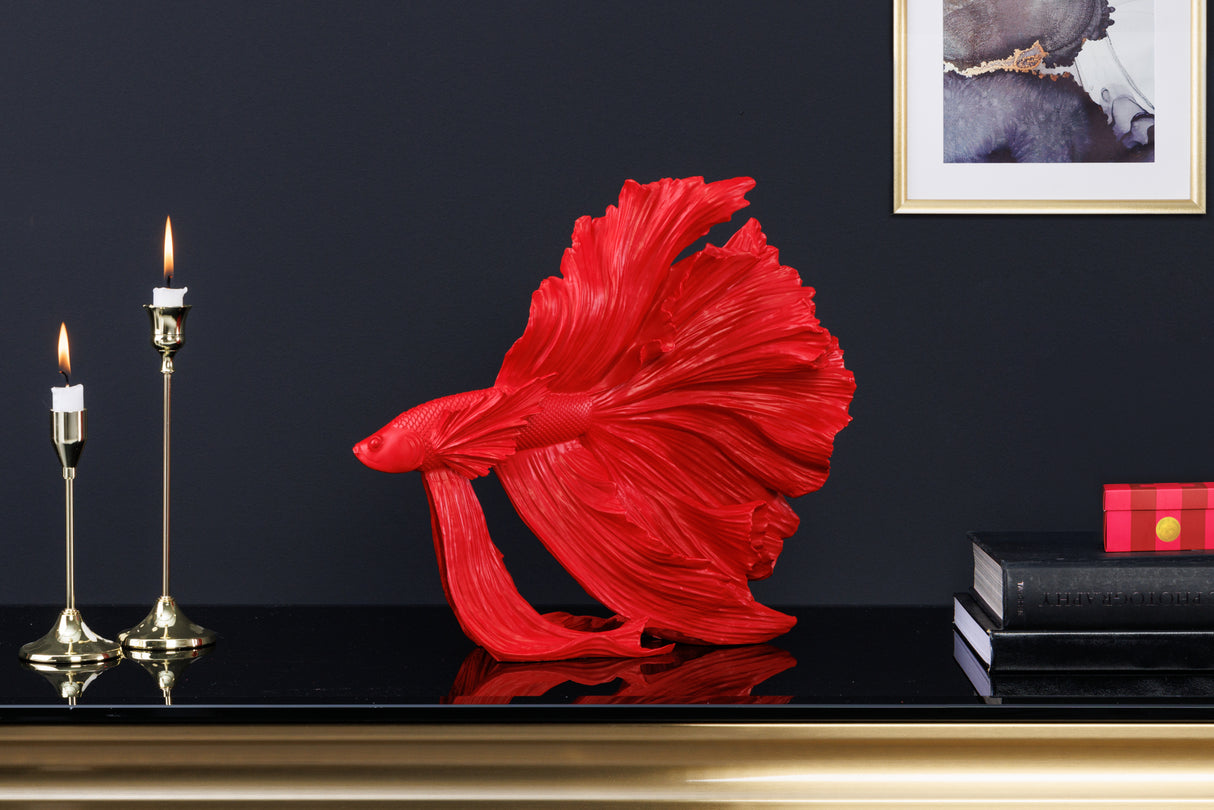 Decoration fish CROWNTAIL 35cm polyresin red