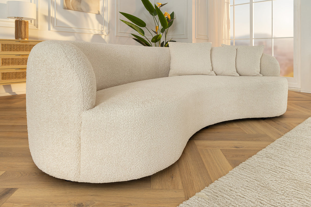Sofa ATELIER 230cm 3-seater bouclé beige