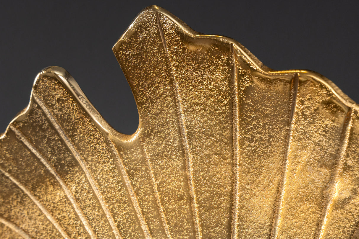 Platter WILDLIFE PEACOCK 40cm sculpture gold