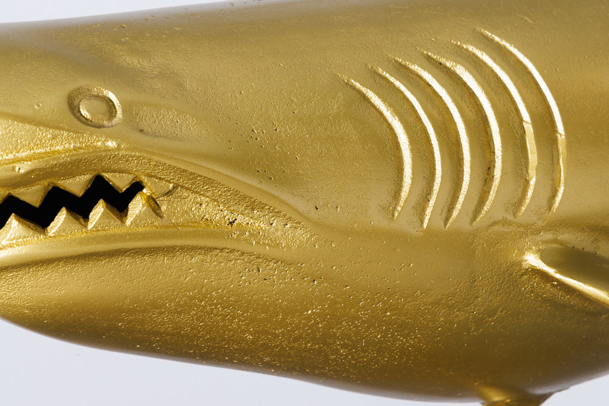 Deko Skulptur HAI 100cm gold