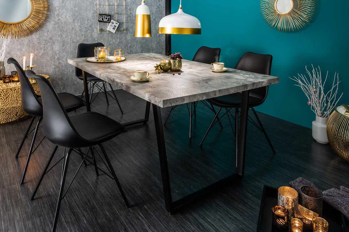 Esstisch LOFT 160cm Zementoptik grau