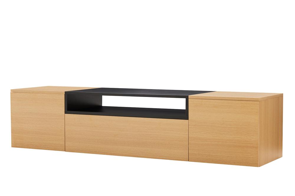 TV-Board LOFT 160cm hanging natural black