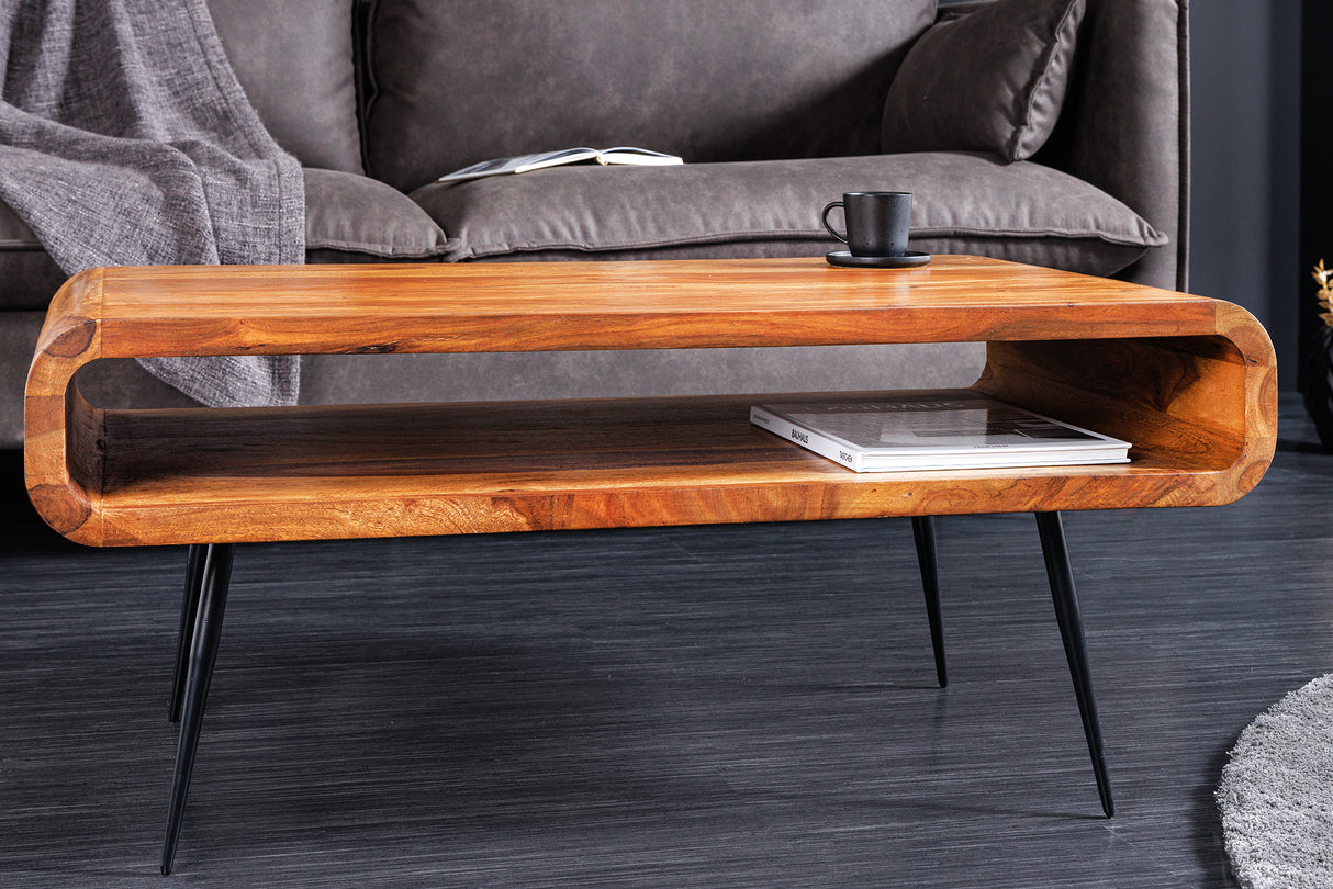 Coffee table ALPHA 90cm sheesham stone finish