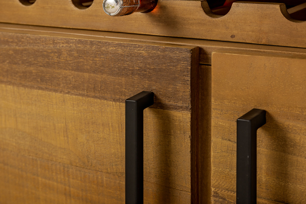 Sideboard THOR 195cm pine wood vintage brown