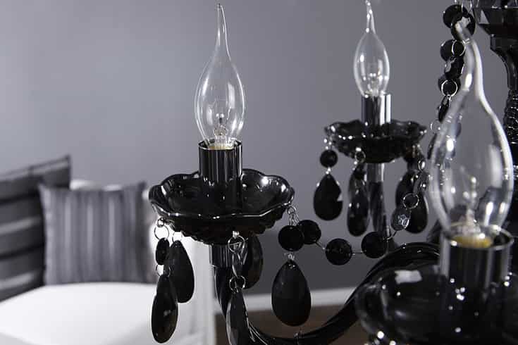 Kronleuchter DIAMONDS 5-armig Acryl schwarz
