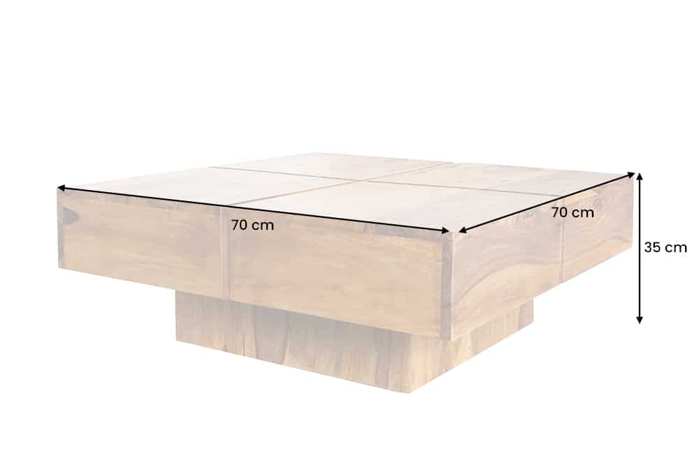 Coffee table BOLT 70cm sheesham wood