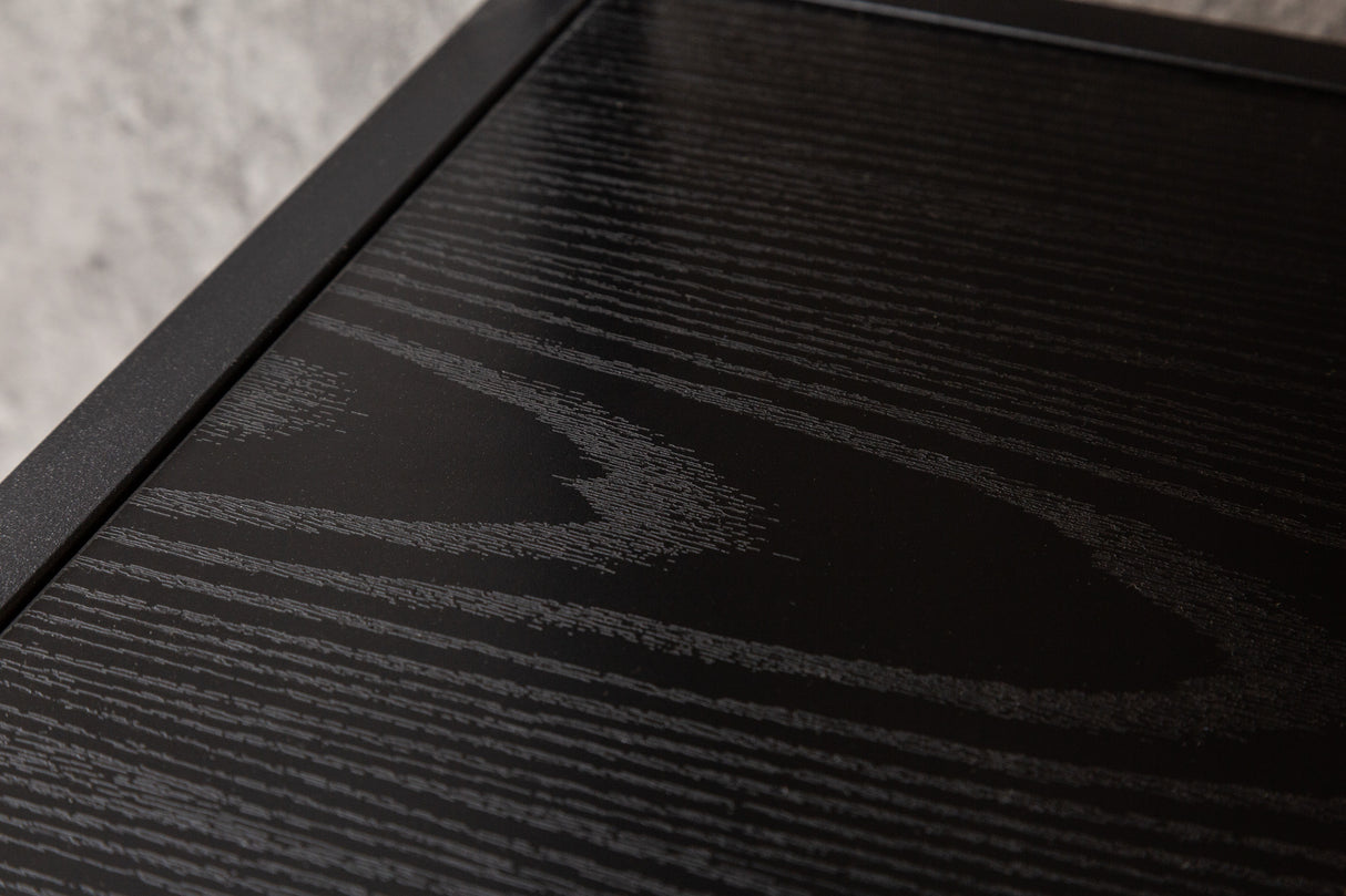 Regal SLIM LINE 185x77cm Esche Holzoptik schwarz