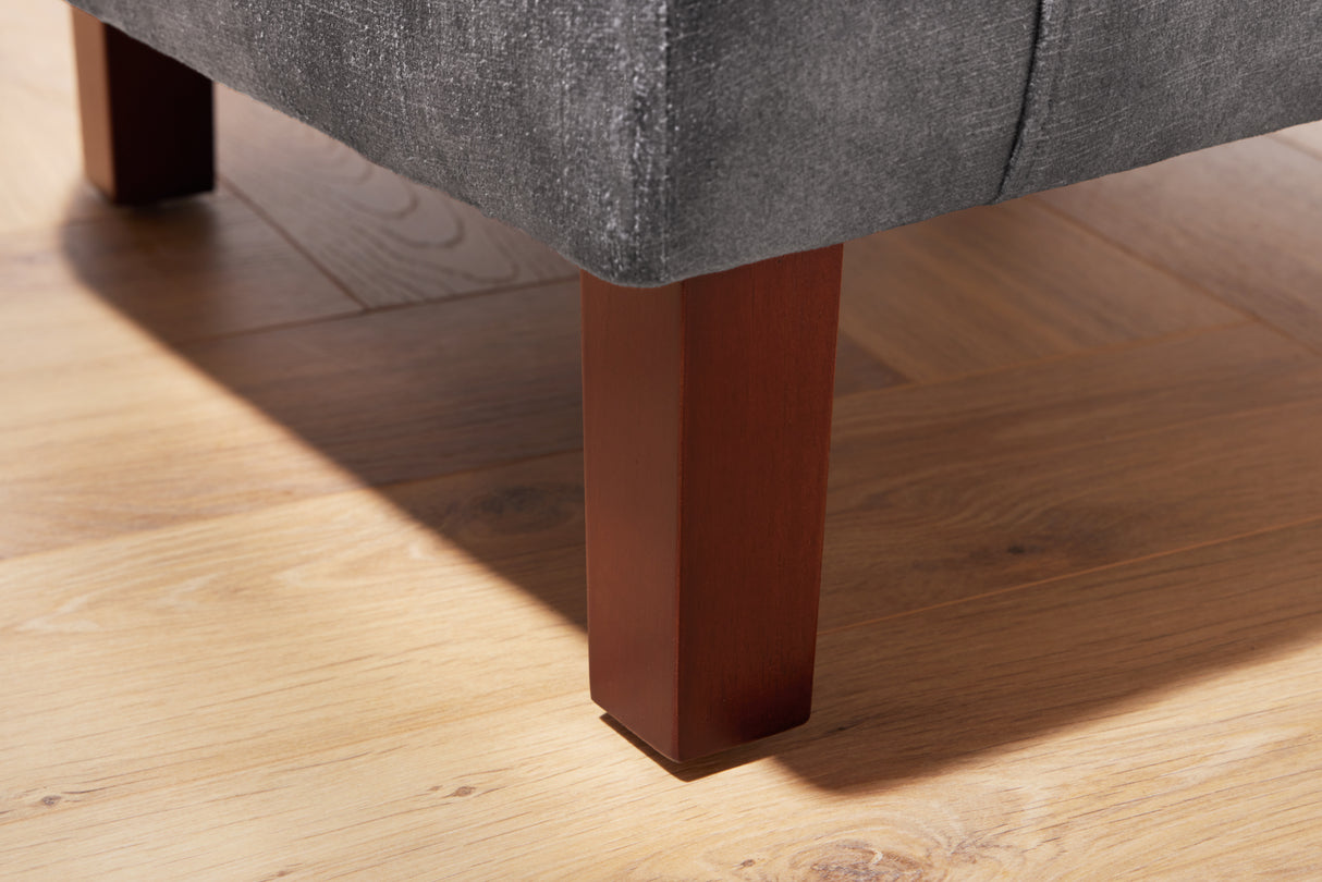 Armchair HEMINGWAY velvet dark grey