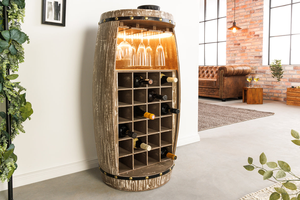 Weinregal halb BODEGA 100cm für 24 Flaschen Massivholz Tannenholz natur