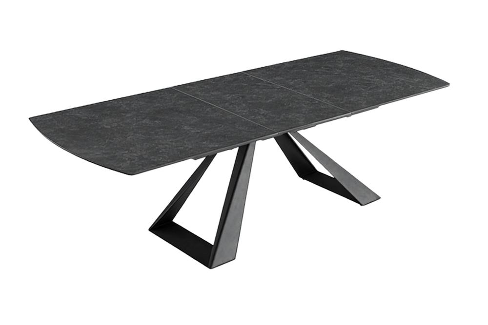 Dining table CONCORD 180-230cm extendable marble look graphite ceramic ...