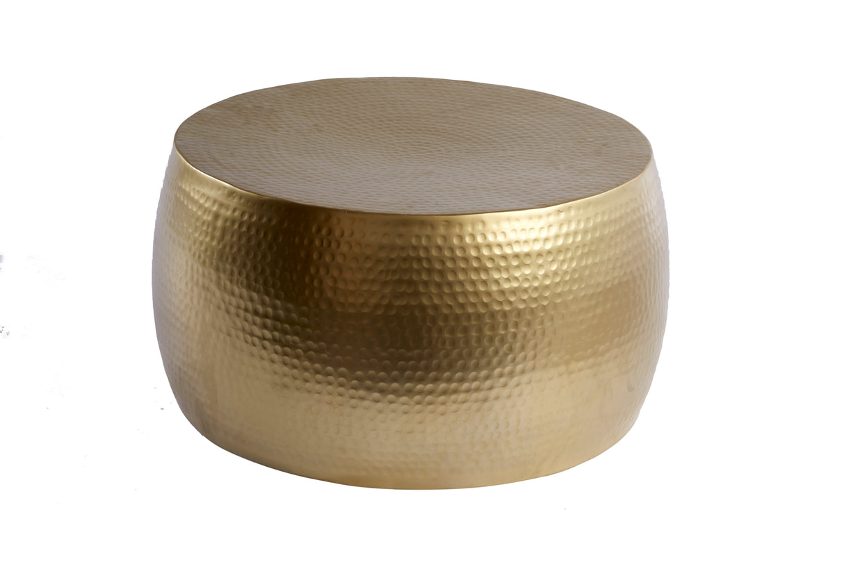 Couchtisch ORIENT II 60cm mit Hammerschlageffekt gold
