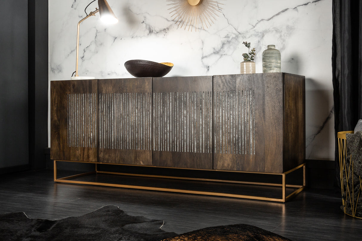 Sideboard ONYX 180cm Achatbesatz Mangoholz