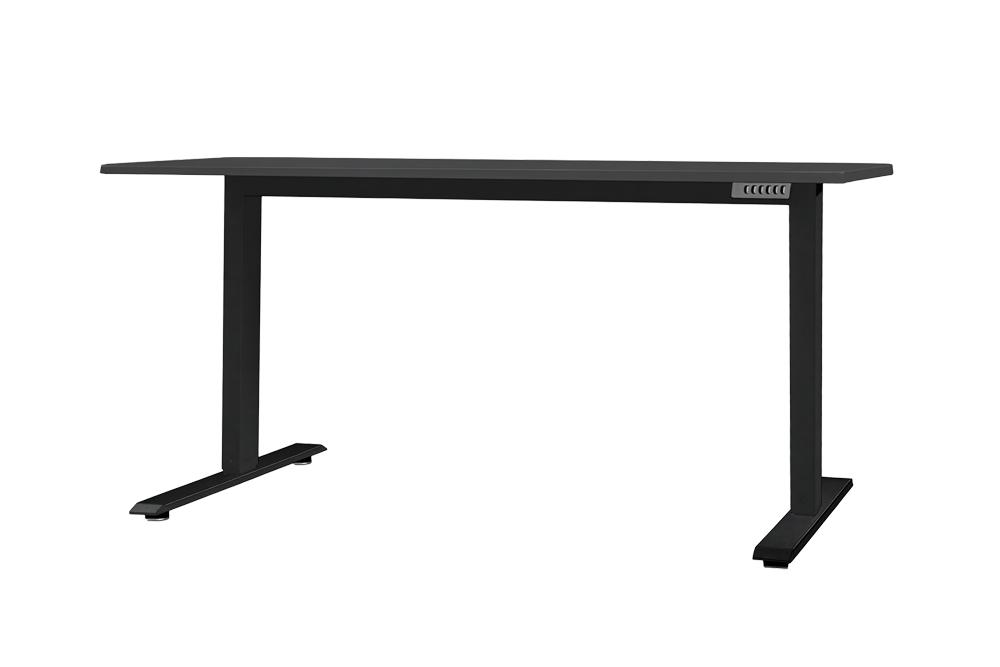 Office desk BLACK DESK 140cm height adjustable anthracite w/ black frame