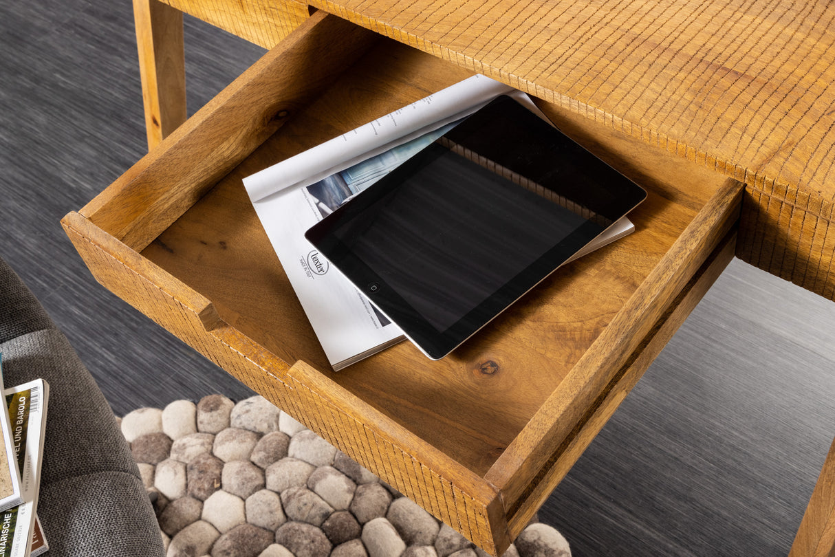 Davenport MONSOON 120cm Mangoholz natur mit Sägespuren