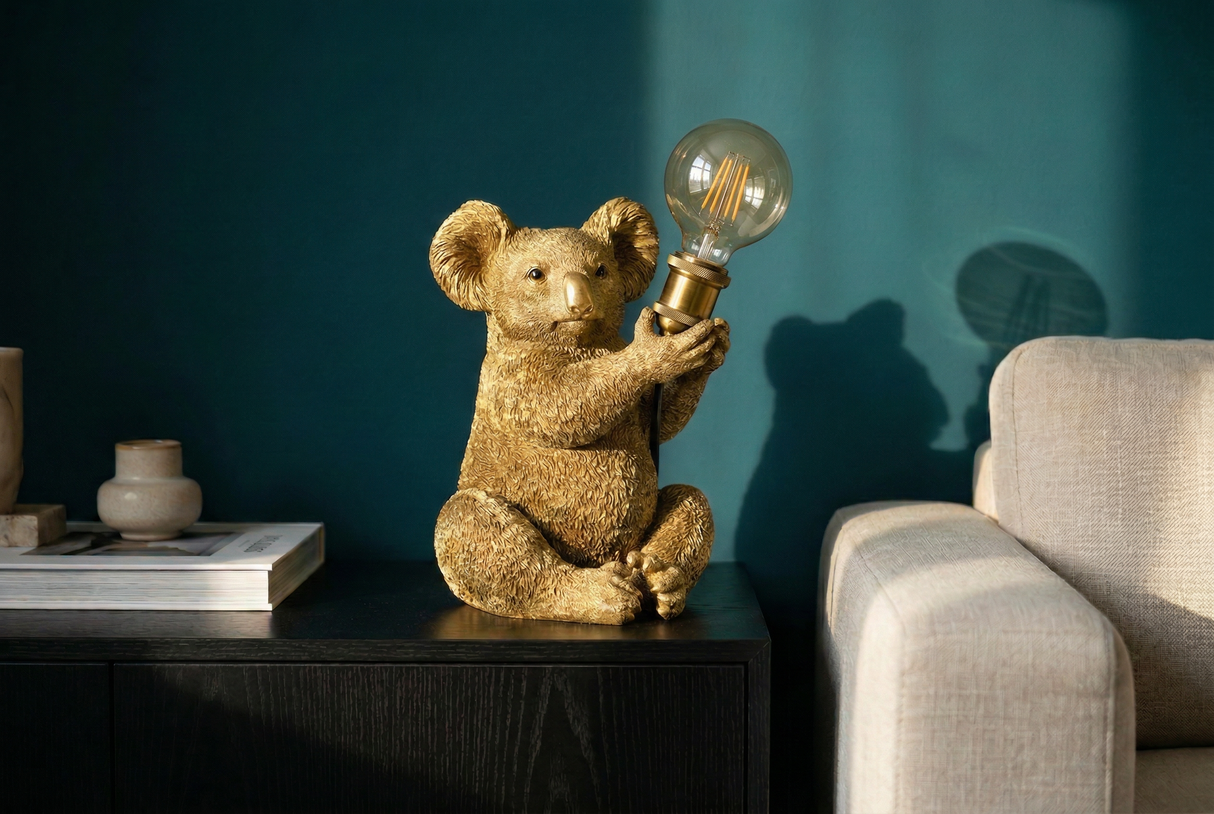 Tischleuchte KOALA 30 cm Goldskulptur