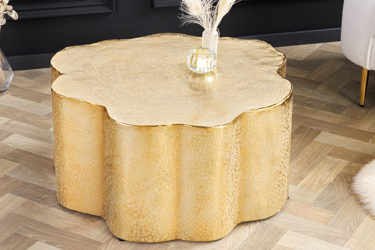 Coffee table ORGANIC ORIENT 70cm gold